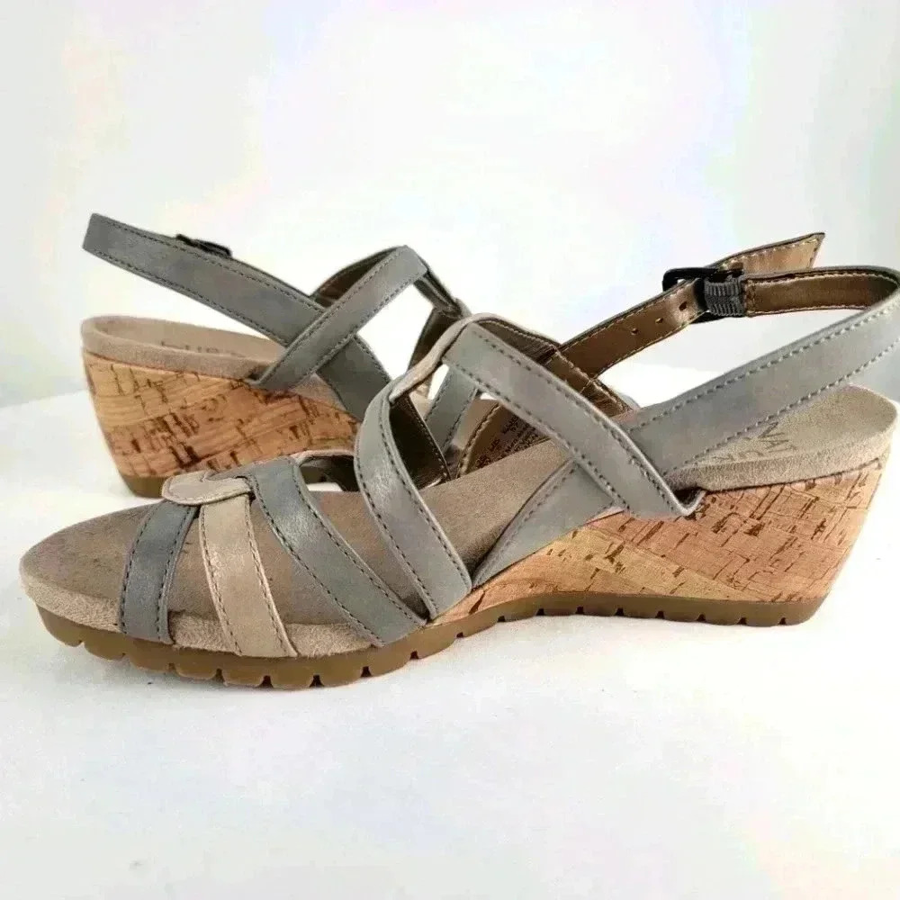 Naturalizer Leather  Cork Sandals